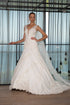3-D INLAID FISH TAIL WEDDING DRESS - Barrus London